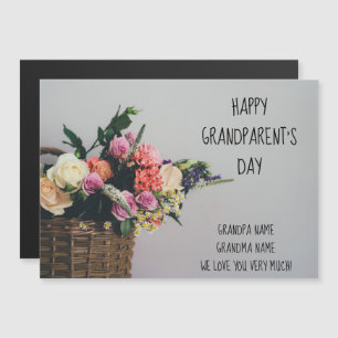 Tarjeta Magnética Día de los Abuelos Floral 5"x7"