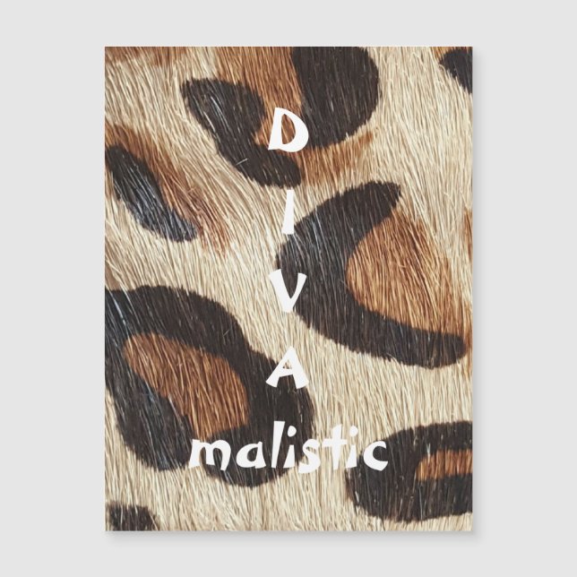 Tarjeta magnética DIVAmalistic Leopard Print (Anverso)