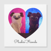 Tarjeta magnética Dual Duo Split Photo Heart Besti