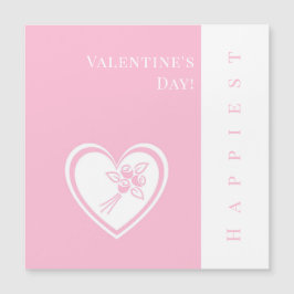 Tarjeta magnética El día de San Valentín más feliz