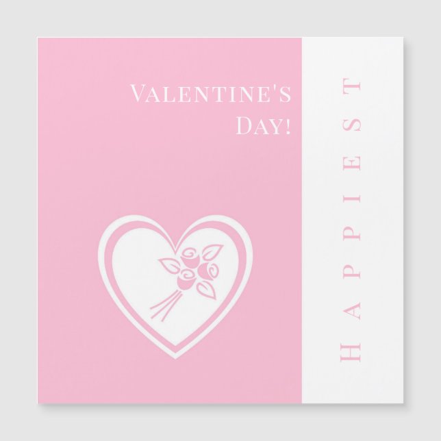 Tarjeta magnética El día de San Valentín más feliz (Anverso)