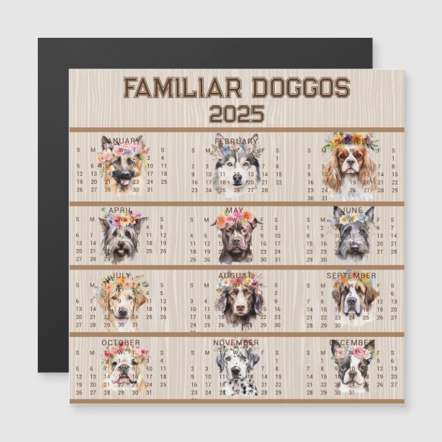 Tarjeta magnética familiar Doggos #2 2025 (Anverso/Reverso)