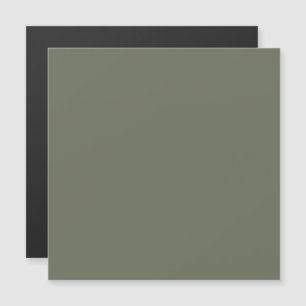Tarjeta Magnética Fina Verde Musgo Personalizada –