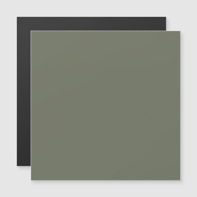 Tarjeta Magnética Fina Verde Musgo Personalizada – (Anverso/Reverso)
