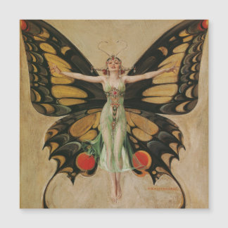 Tarjeta magnética flapper-Chica de mariposa