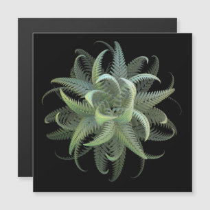 Tarjeta Magnética Flor de Helecho Fractal