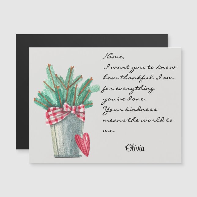 Tarjeta magnética genérica de vacaciones de invier (Anverso/Reverso)