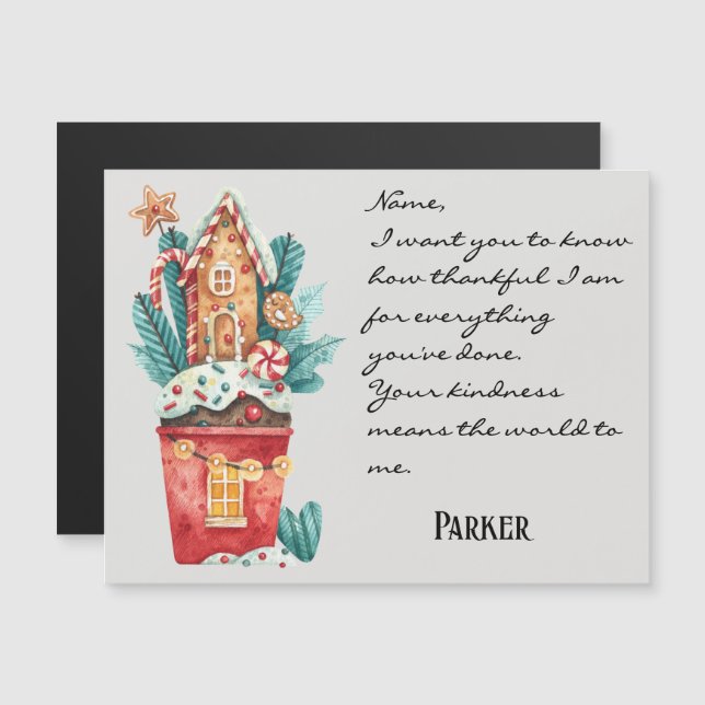 Tarjeta magnética genérica de vacaciones de invier (Anverso/Reverso)