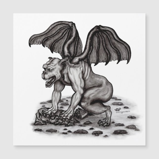Tarjeta magnética Golem Gargoyle (Anverso)
