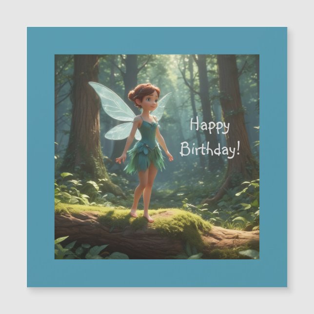 Tarjeta Magnética Hada en el Bosque (Anverso)