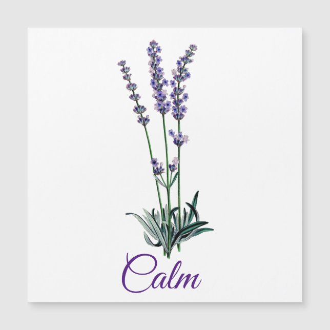 Tarjeta magnética Inspiradora de flor de lavanda (Anverso)