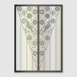 Tarjeta magnética Mah Jongg Art Deco