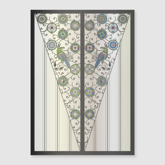 Tarjeta magnética Mah Jongg Art Deco (Anverso)
