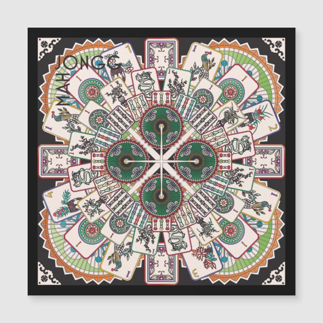 Tarjeta magnética Mah Jongg Limerick Kong (Anverso)