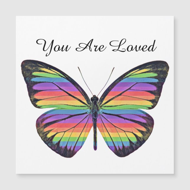 Tarjeta Magnética Mariposa Te Aman (Anverso)