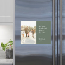 Tarjeta Magnética Minimalista de Navidad Moderna y