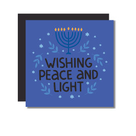 Tarjeta magnética moderna Hanukkah Menorah de 5.25