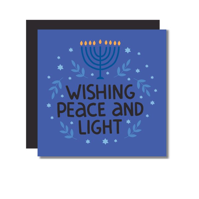 Tarjeta magnética moderna Hanukkah Menorah de 5.25 (Subido por el creador)