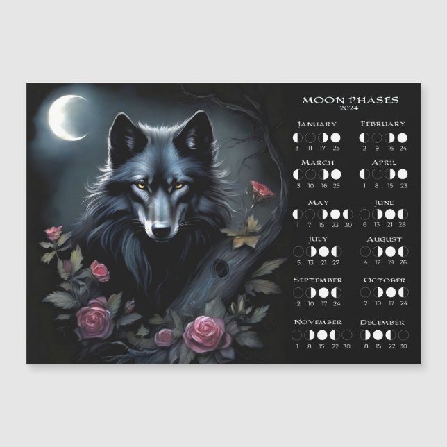 Tarjeta magnética Moon Wolf (Anverso)