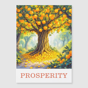 Tarjeta Magnética Naranja Árbol de la Naturaleza P