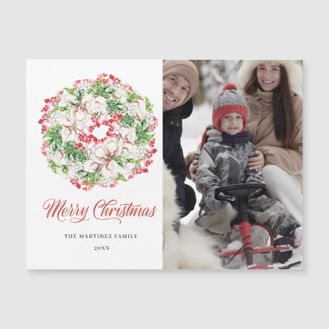 Tarjeta magnética navideña para Navidades de guerr (Anverso)