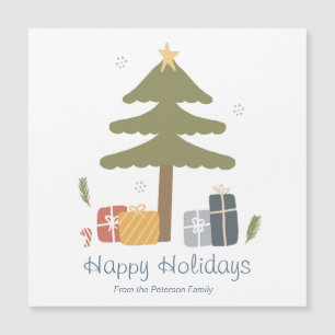 Tarjeta magnética navideña para Navidades nórdicos