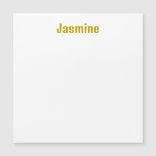 Tarjeta Magnética Nombre Profesional Color Oro