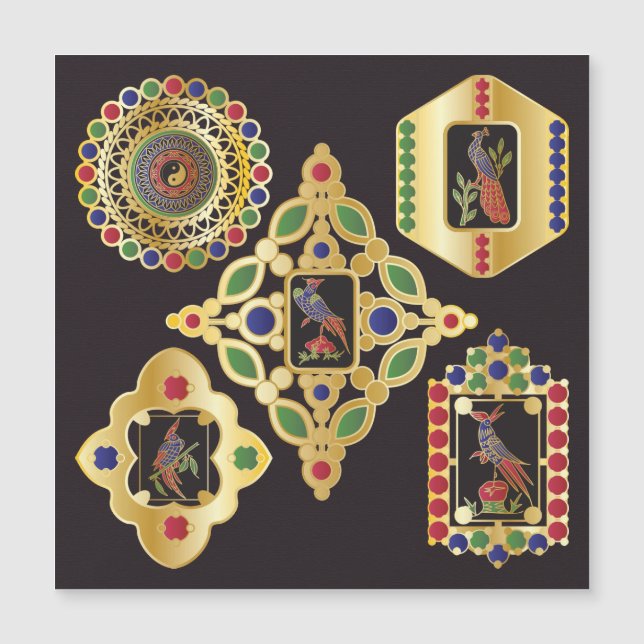Tarjeta magnética para joyas Mah Jongg (Anverso)