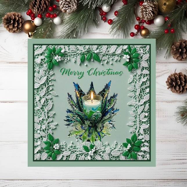 Tarjeta magnética para velas de navidades (Christmas candle)