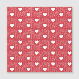 Tarjeta Magnética Patrón de Amor - Contorno Blanco
