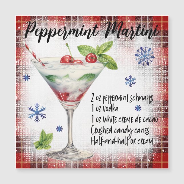 Tarjeta magnética Peppermint Martini (Anverso)