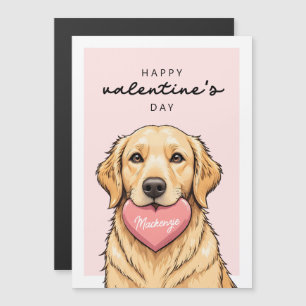 Tarjeta Magnética Perro con Corazón Feliz Día de S