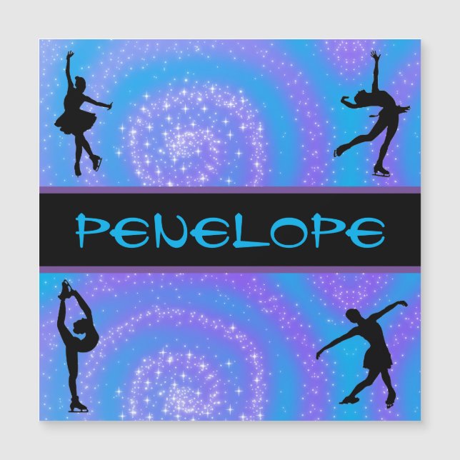 Tarjeta magnética personalizada de patinaje artíst (Anverso)