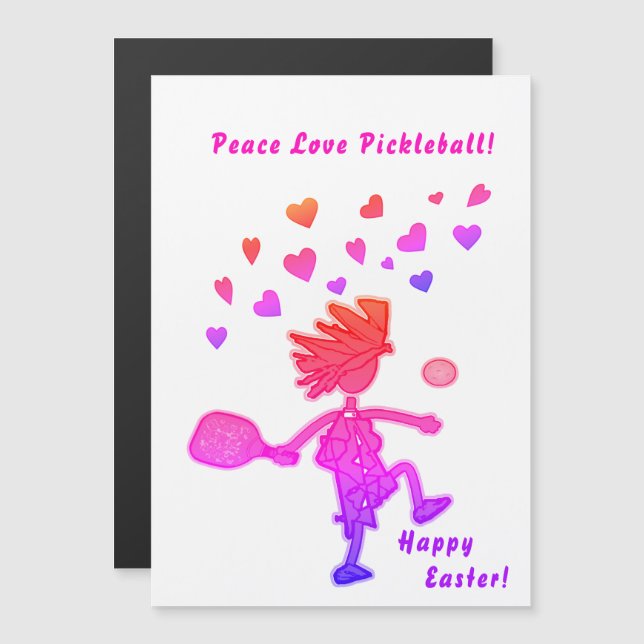 Tarjeta magnética PICKLEBALL DE AMOR DE LA PAZ (Anverso/Reverso)