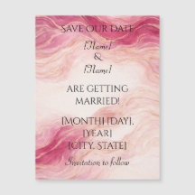 Tarjeta magnética rosa y rubor