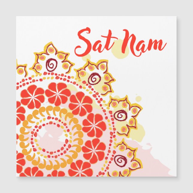 Tarjeta magnética Sat Nam Mandala (Anverso)