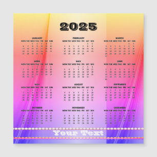 Tarjeta magnética simple y completa de Calendario