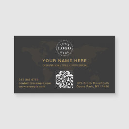 Tarjeta magnética Sleek Black Gold Personalizada p