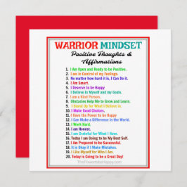 Tarjeta magnética Warrior Mindset Affirmations