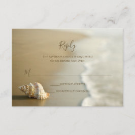 Tarjeta magnífica de RSVP de la boda de playa del