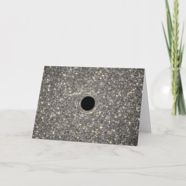 Tarjeta Magnífico Agujero Negro En Medio De Una Galaxia. (Anverso)