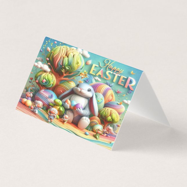 Tarjeta Magnífico conejito de Pascua (Anverso)