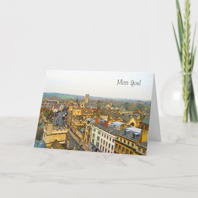 Tarjeta Magnífico Oxford, Inglaterra, High Street, The Hig (Anverso)