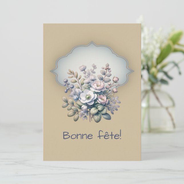 Tarjeta Magnolia apaisant, carte de voeux simple (Anverso de pie)