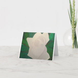Tarjeta Magnolia blanca, pequeña, 4" x 5,6"