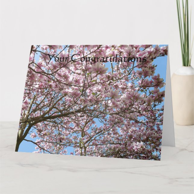 Tarjeta Magnolia en abril (Anverso)