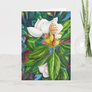 Tarjeta "Magnolia Leaves." Greeting Card