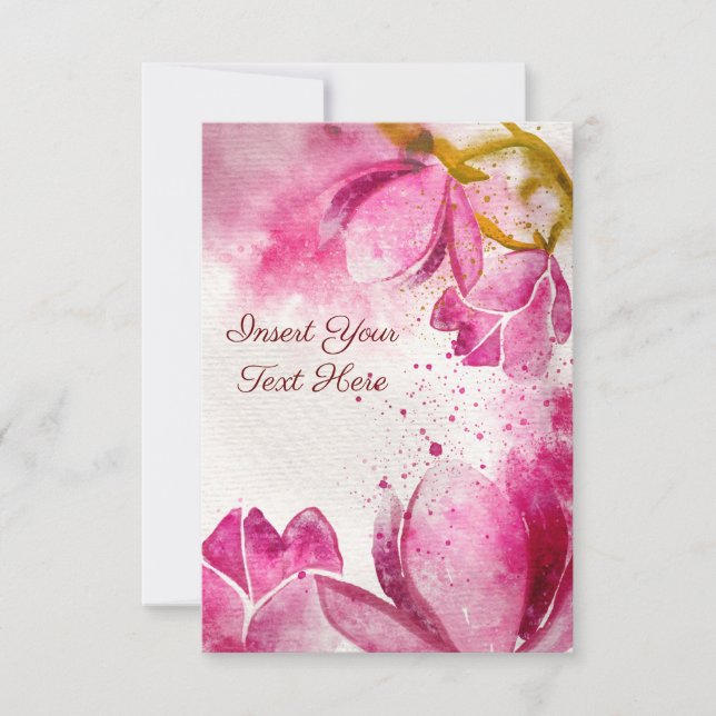 Tarjeta Magnolia Watercolor (Anverso)