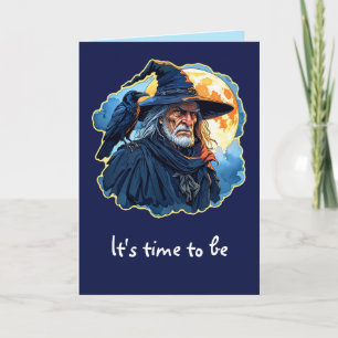 Tarjeta Mago con un Cuervo - Diversión para Fans de Hallow