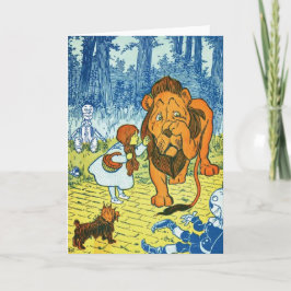 Tarjeta Mago de Oz Dorothy y el león cobarde